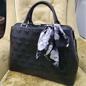 Betsey Johnson Heart Satchel Tote Be mine Valentine Purse